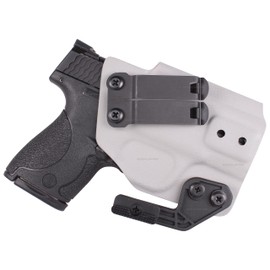 QuickClip Pro DCC Monoblock Holster Sheath Belt Gear Clip Fits 1.5" IWB Belts - Concealed Carry Clasp - Tactical Dark Matte Grey Metal with Mounting Hardware, Made in USA (1-Pack)