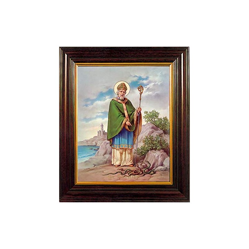 St Patrick Framed Picture Home Blessing Wooden Frame