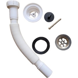 1 1/2" Flexible Waste Pipe Stretch Water Pipe for Bath Sink Flexible Pipe Connector