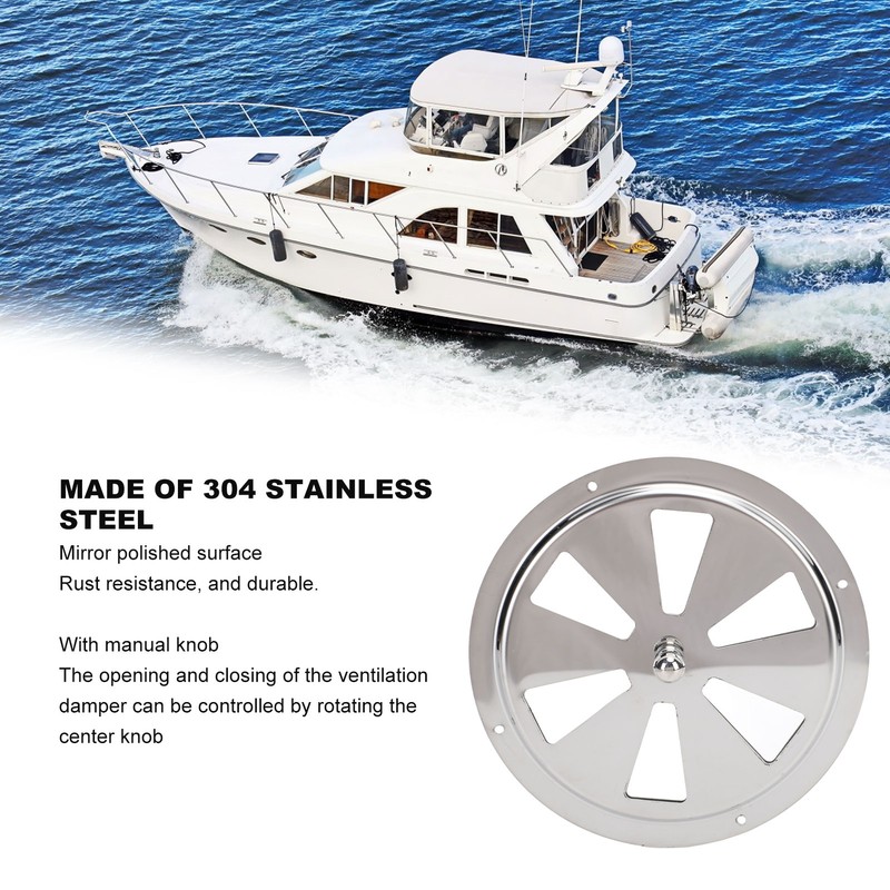 Butterfly Vent 304 Stainless Steel Cabin Round Louver Air Vent