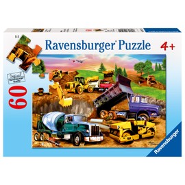 Ravensburger - Construction Crowd - 60 Piece Jigsaw Puzzle - Exciting, Vibrant Colors - Earth Movers, Trucks & More - Larger Pieces - Premium Quality - Ideal Gift - Screen-Free Fun - Children Age 4+
