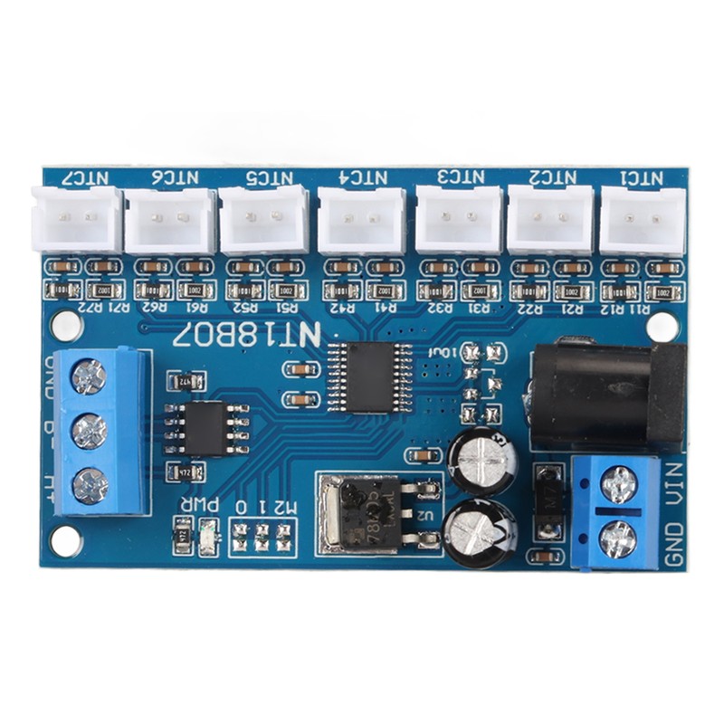 7 Channel RS485 Module NTC Temperature Sensor Measurement MODBUS RTU
