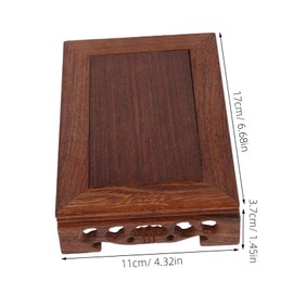 ULTECHNOVO Stylish Rectangular Stand for Flower Vases Sculptures Ornaments Elegant Wooden Riser for Home Decor for Multipurpose Use