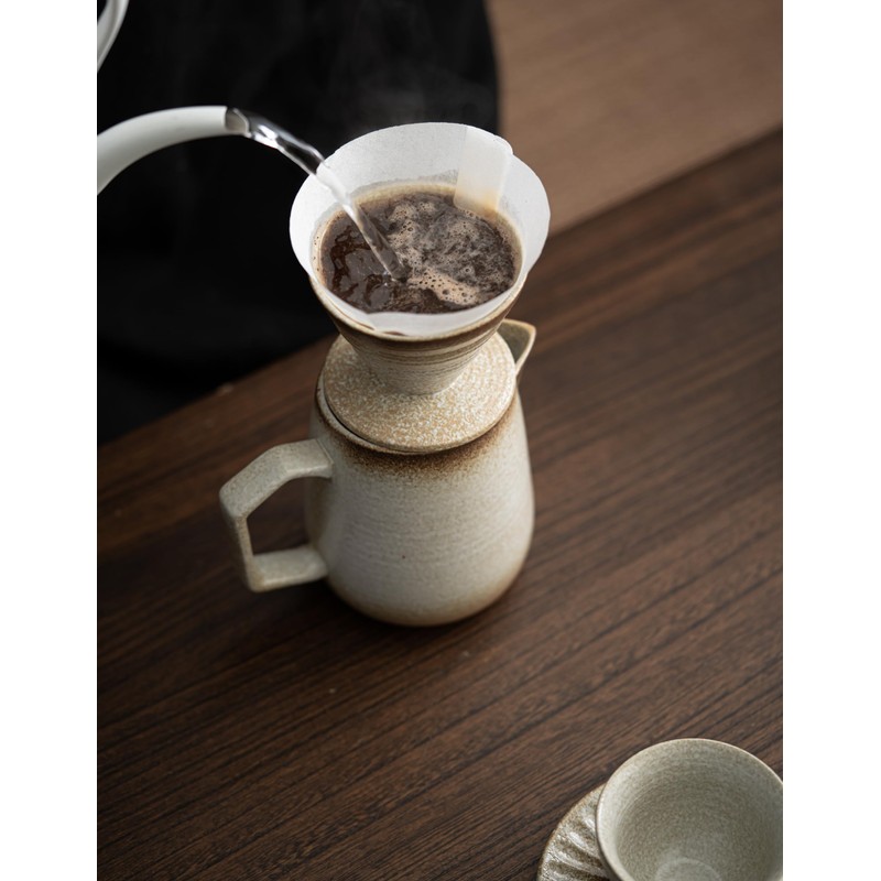HYAXGM Pour Over Coffee Maker,Ceramic Coffee Maker With 100 pcs