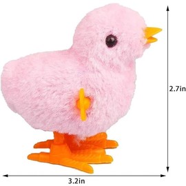 Niumowa Easter Decoration Chick, Wind Up Chicken Toy, Pack of 4 Chicken Toys Gift for Little Boy and Girls, Chick Toy Easter, Easter Basket Fillers (Random Colour)