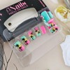24Pcs Summer Press on Nails Short Summer Palm Tree Fake