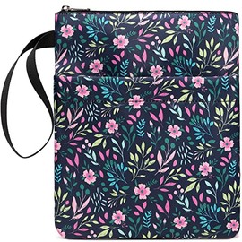 Book Sleeve for Book Lovers Leaves Book Sleeve with Zipper Book Protector Paperback Book Cover Washable Book Pouch with Pocket for Teen Adult Book Lover Gift