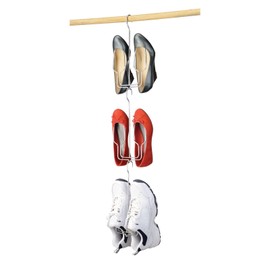 mDesign Shoe Hangers - The Practical Wardrobe Shoe Holder and Boot Holder Hanging 3 Pack