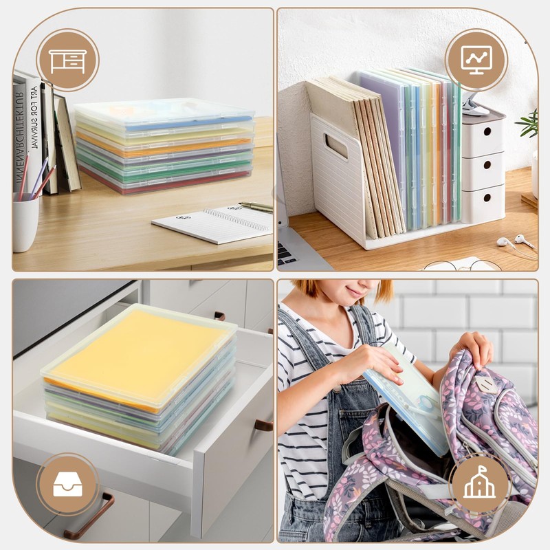 Photo Storage Box, 6 Pack Board Game Storage Containers with