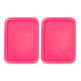 Replacement Lid for Pyrex Plastic Fuchsia Cover 11 Cup (8" x 9.75") Bowl Rectangle 7212-PC (2-Pack)