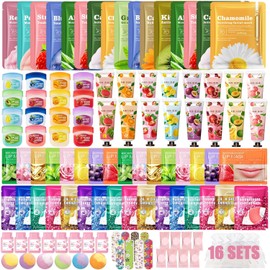 160 PCS Spa Party Supplies for Women,Spa Day Favors Essentials Include Face Masks Skincare, Lip Balm, Under Eye Patches, Foot Bath Bomb,Sleepover Party Supplies Spa Birthday Kit for Women Gift Set