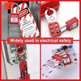 Young Dance Electrical Lockout Tagout Kit -Lock Out Tag Kits for OSHA Compliance with Hasps,Universal Circuit Breaker Locks, Loto Tags,Safety Padlock(2 Keys Per Lock) for Safe Electrical Lockouts