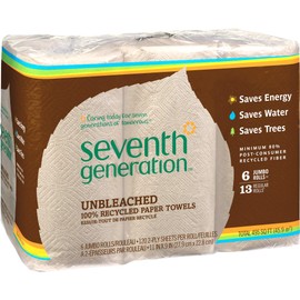 Seventh Generation Unbleached Paper Towel, 6 Count
