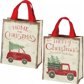 PBK NEW!~Market Tote~Home For Merry Christmas-Memo