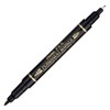 Pentel N75W-A Marcador Permanente Doble Punto, Negro