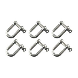 AB Tools 8mm Galvanised Dee Shackle PACK of 6 Chandlery DK02