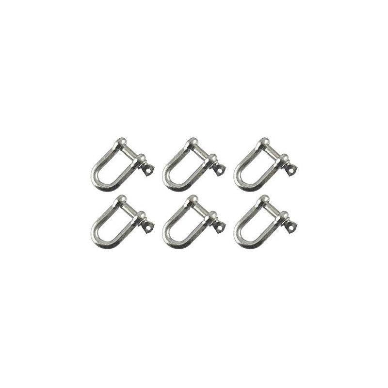 AB Tools 8mm Galvanised Dee Shackle PACK of 6 Chandlery