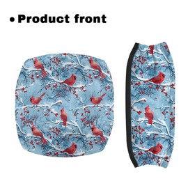 Luarisgur Rollator Walker Seat Covers for Seniors Cardinal Bird Blue Universal Rollator Walker Seat and Backrest Covers Christmas Decor Dust Cover Set for Rollator Walker with Seat Accessories