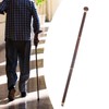 Elderly Wenge Walking Stick Elegant Ergonomic Detachable Round Grip Walking