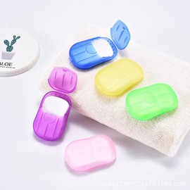 RtottiM 10 Boxes Soap Paper Soap Sheets 400 Sheets Soap for On the Go Disposable Paper Soap 5 Colours Soap Sheets Travel Portable Paper with Plastic Box for On the Go Travel Camp Outdoor
