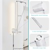 KELUOLY Modern LED Plug in Wall Sconces Set of Two,Chrome