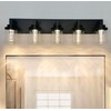 MELUCEE Black Vanity Lights for Bathroom, 5CCT Dimmable LED Bathroom