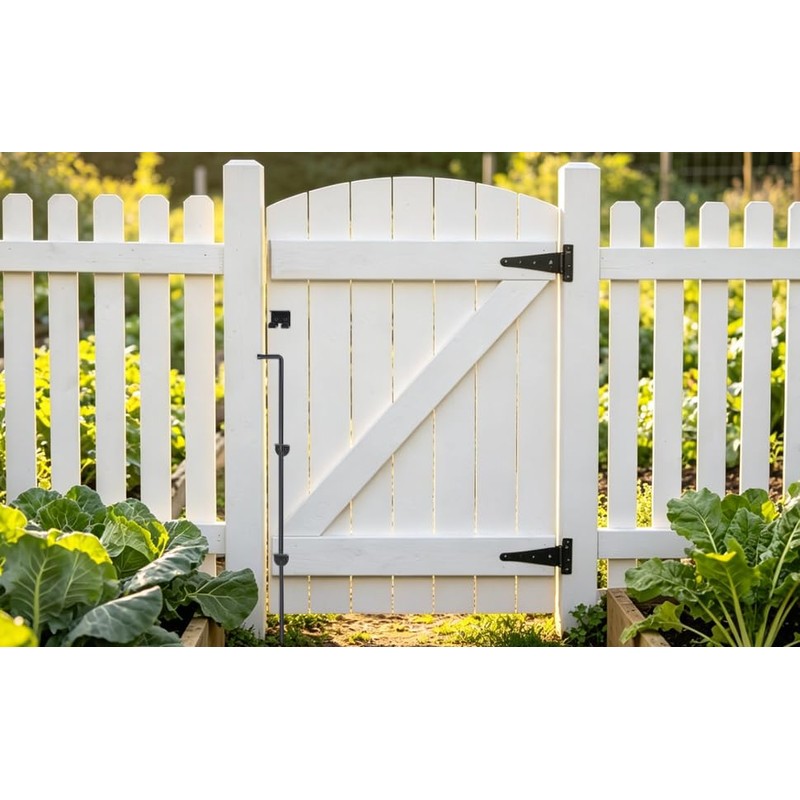 36" Heavy Duty Cane Bolt Gate Drop Rod, Ground Latch