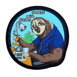 Authority Sloth Textile Patch with Velcro