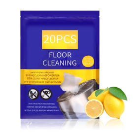 QPBAE-M Hard Floor Cleaner, Lemon Fresh Scent, 20 count (1 Packet) | Made From 97% Natural Ingredients | For Use On All Types Of Hard Floors | Perfect For Use With Mop Buckets (Lemon)