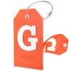 Shacke Initial Luggage Tag with Full Privacy Cover and Stainless