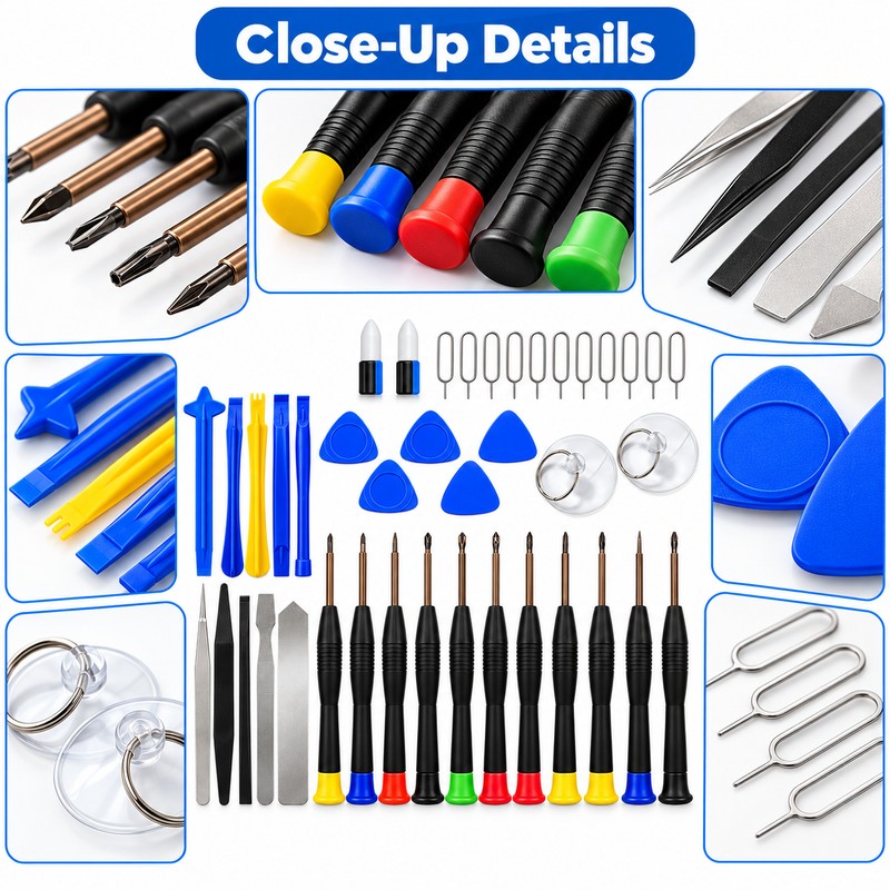 40-in-1 Mobile Phone Repair Tool Kit – Screwdriver, Spudger &