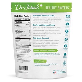 Dr. John's Healthy Sweets Signature Sour Flavors Hard Candy with Zero Sugar, Dye-Free, Plant Based, Keto Friendly, 100 Count, 1 LB Bag