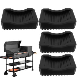 Grill Leveling Pads - Leveling Feet Grill Levelers Leveling Shims,4X Griddle Stand Support, Rubber Shims Kit Non-Slip Feet, Grill Accessories