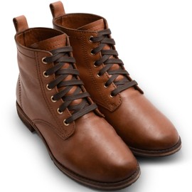 Miscly 3 Pairs Flat Waxed Cotton Boot Laces Shoelaces 1/4″ Wide, Dark Brown, 27″ (69 CM)