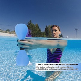 Aquatic Exercise Dumbbells 2Pcs,Water Weights for Pool Exercise EVA Water Dumbbells Water Aqua Fitness Barbells Adjustive Foam Water Weights Swimming Training Fitness Equipment for Adults Kids