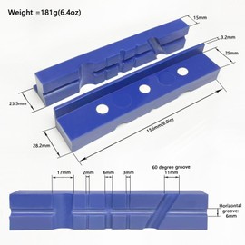 MYTEC Vise Jaws Pads, Strongly Magnetic Universal Vise Soft Jaws, Sturdy TPU material, Professional Grade Multi-Purpose Vise Jaw Protective Inserts for Any Metal Bench Vice (Blue, 6.0" 1 pair)