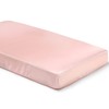 SiinvdaBZX Satin Crib Sheets for Girls, Silky Soft Pink Crib