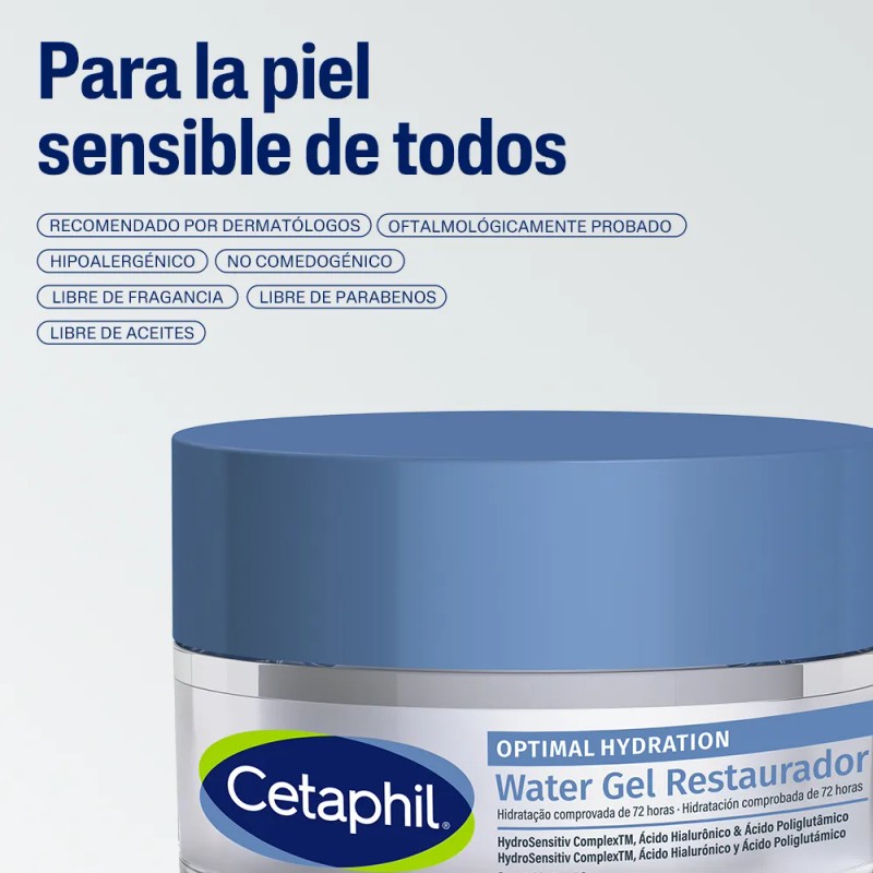 Cetaphil Optimal Hydration water gel 48 g, hidratante ligero todo