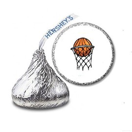 216 Basketball Labels/Stickers for Hershey's Kisses Candies - Party Favors by JS&B Enterprises