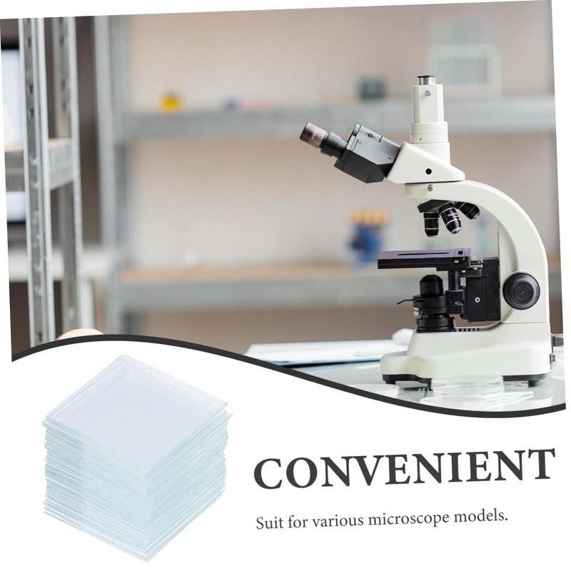 NAMOARLY 500Pcs Microscope Slides and Square Cover Glasses Cover Slips