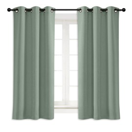 NICETOWN Lower Noise Room Divider Curtain Screen Partitions, Sage Green, 1 Panel, 84" Tall x 120" Wide, Blackout Sound Reducing Divider Room Curtain Panel for Doorway/Window/Sliding Door/Patio