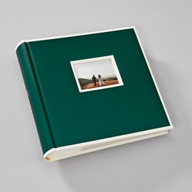 Semikolon 364068 200 Pockets Album 23 x 22.3 cm 100 Pages Cream for 200 x 10 x 15 Photos Forest Green