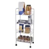 Home Basics FB41258 4 Tier Kitchen Trolley, White, 15.30" x