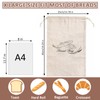 XL Reusable Linen Bread Bags with Plastic Liner, Large Drawstring