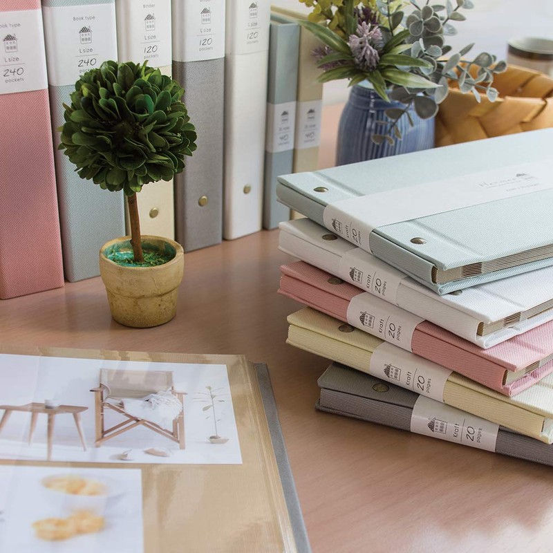 Nakabayashi A-HR2LP-301-P Welded Pocket Album, 2L Size, 1 Tier, Pink