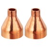 PATIKIL 1 1/4" to 1/2" ID Copper Reducer, 2pcs 99.9%