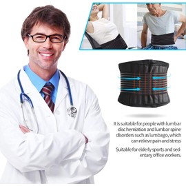 ONTYZZ Breathable Waist Support Belt Yoga Weight Lifting Back Support Brace Belt Strength Training Women Slimming Protecting Waist Belt Black/XL