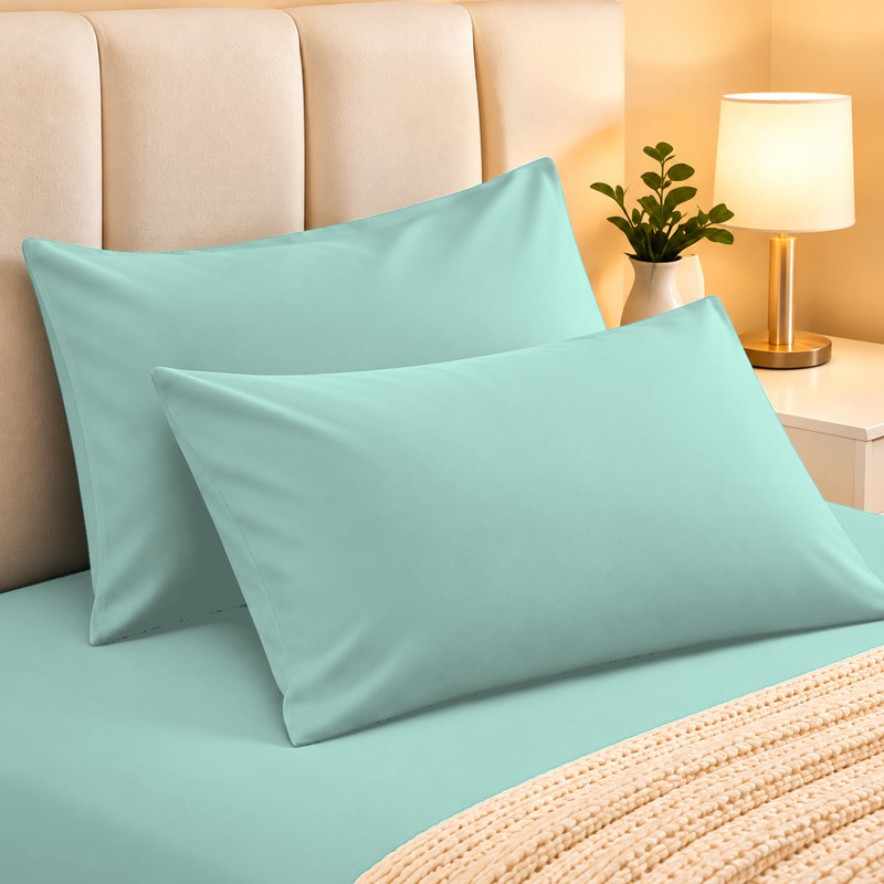 Matte Solid Color Pillowcase for Bedroom – Soft 100% Polyester