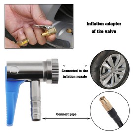 eMagTech 2PCS 8mm Tire Air Chuck Tyre Valve Air Pump Clip Air Hose Inflator Connector Pneumatic Pump Adapter for Car Motorcycle Electric Vehicle Bicycle Tire Valve