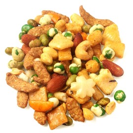 Asian Well Market 20 oz Trail Mix Bag: Rice Crackers, Wasabi Peas, Edamame, Sesame Sticks, Peanuts, Almonds and Cashews, 20oz